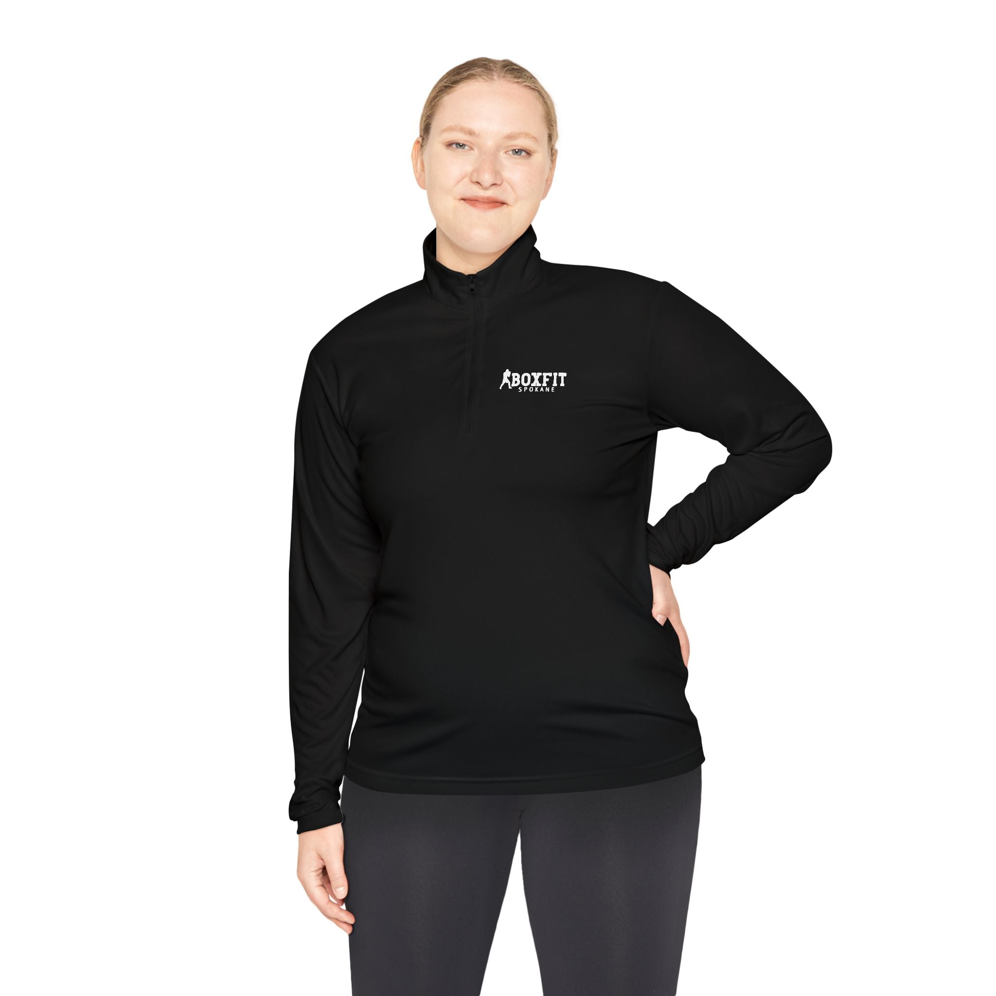 Unisex Quarter-Zip Pullover - White Lettering