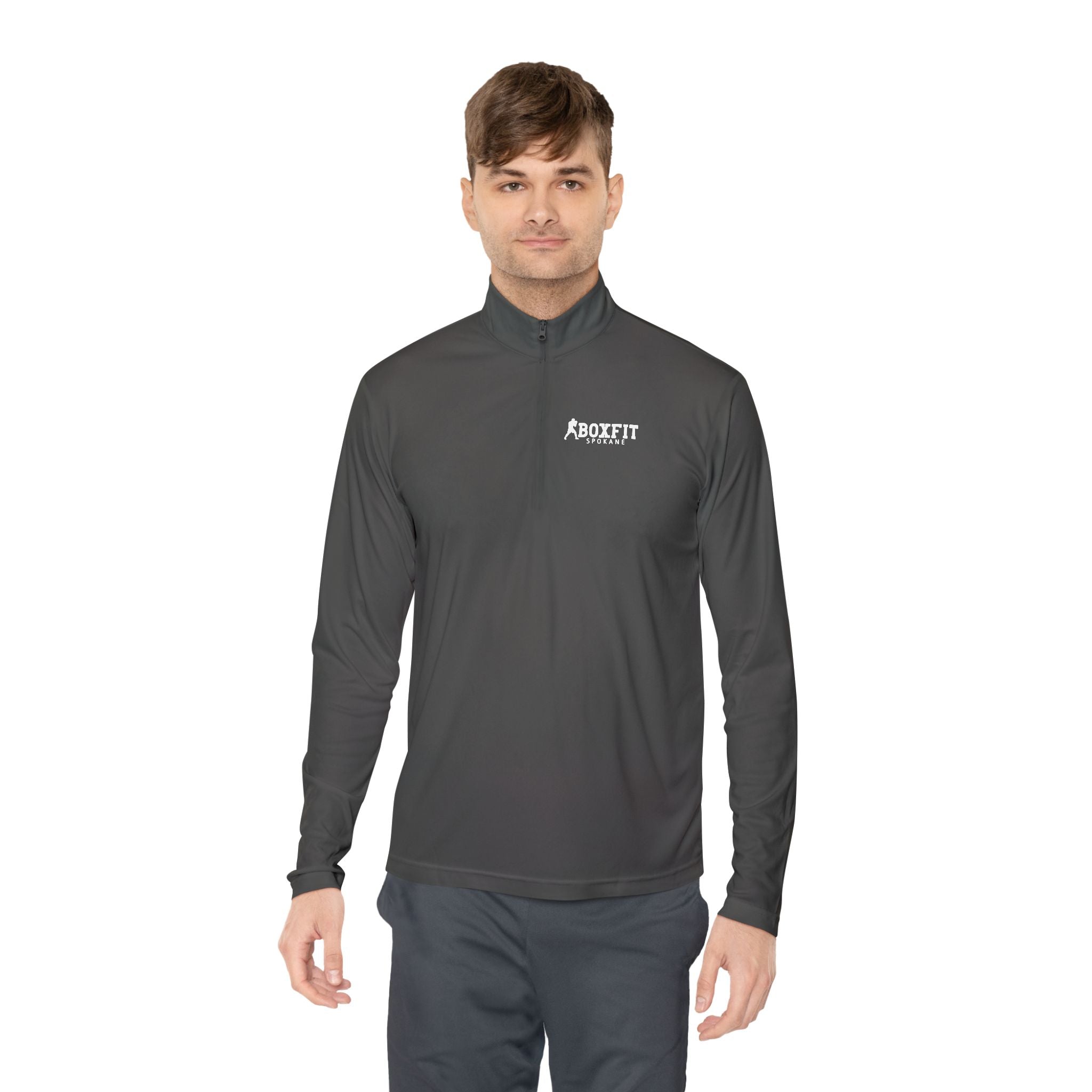 Unisex Quarter-Zip Pullover - White Lettering