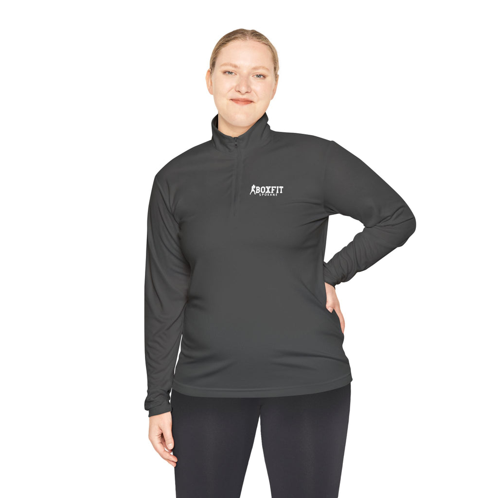 Unisex Quarter-Zip Pullover - White Lettering