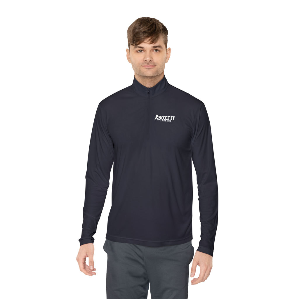 Unisex Quarter-Zip Pullover - White Lettering