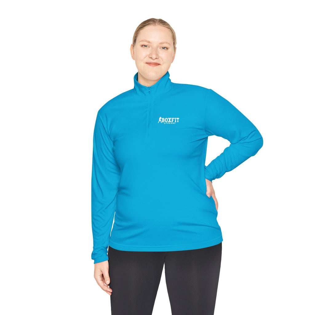 Unisex Quarter-Zip Pullover - White Lettering