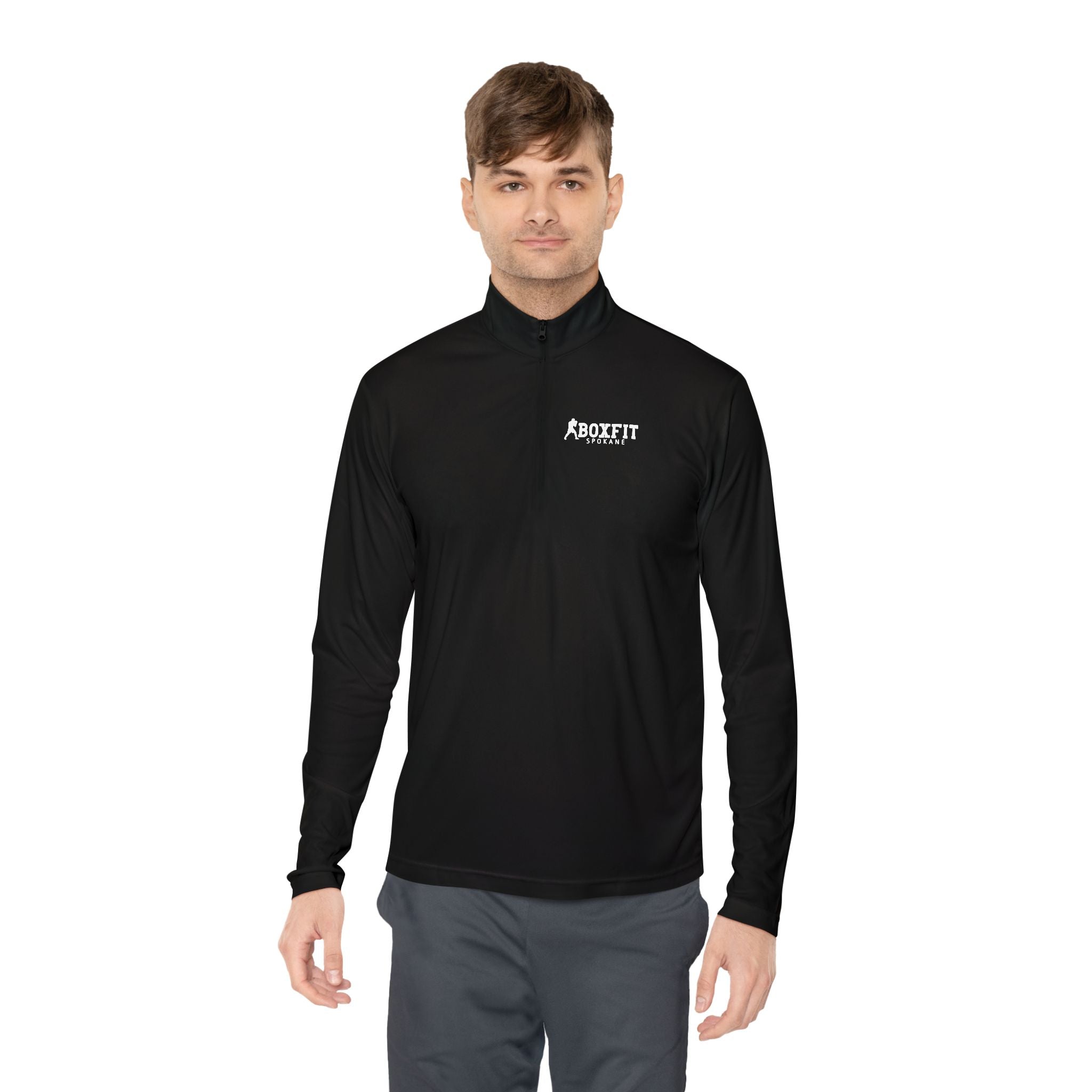 Unisex Quarter-Zip Pullover - White Lettering
