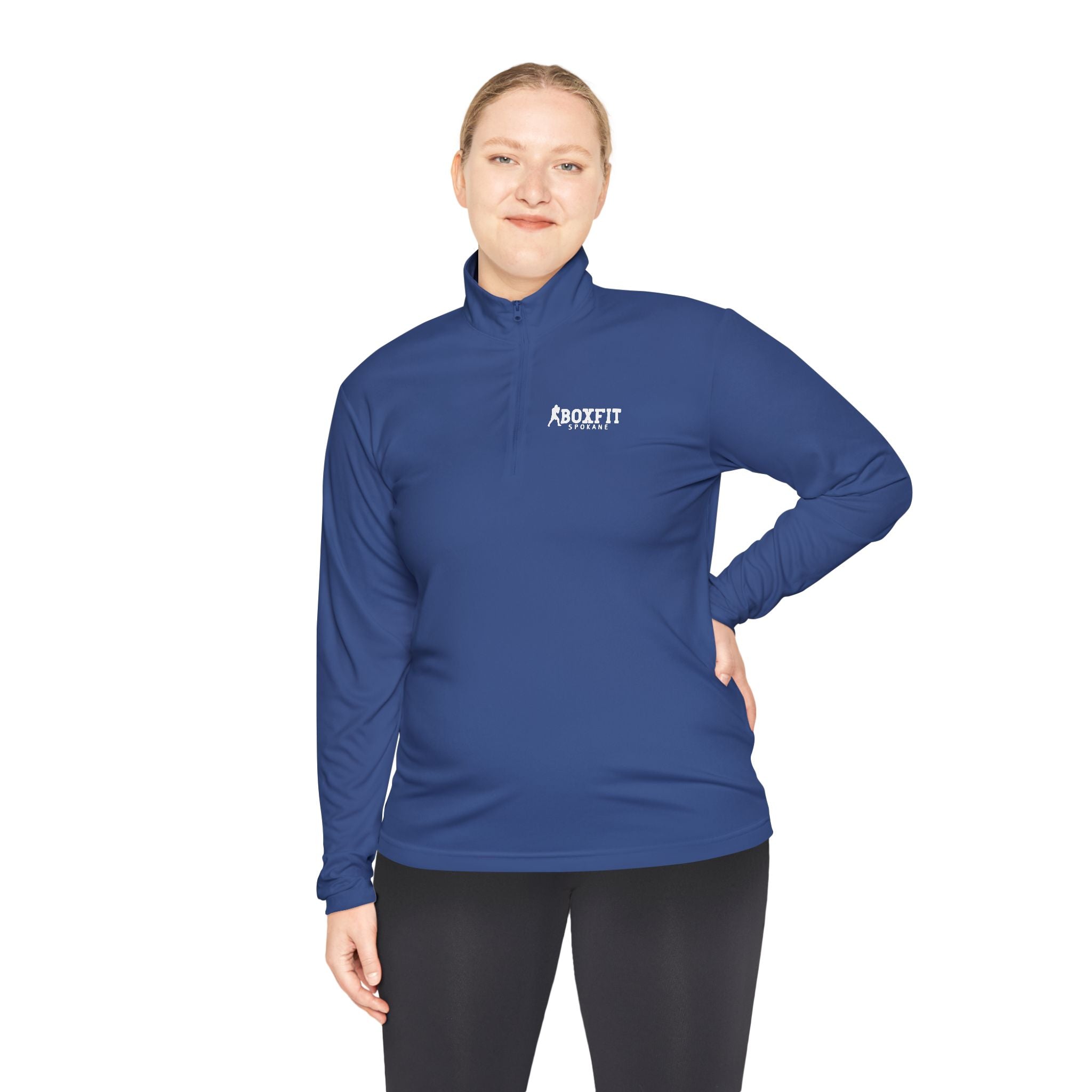 Unisex Quarter-Zip Pullover - White Lettering