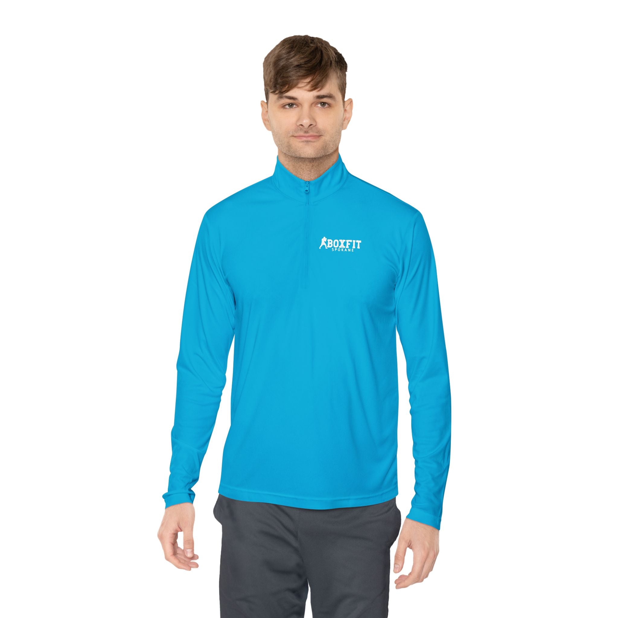 Unisex Quarter-Zip Pullover - White Lettering