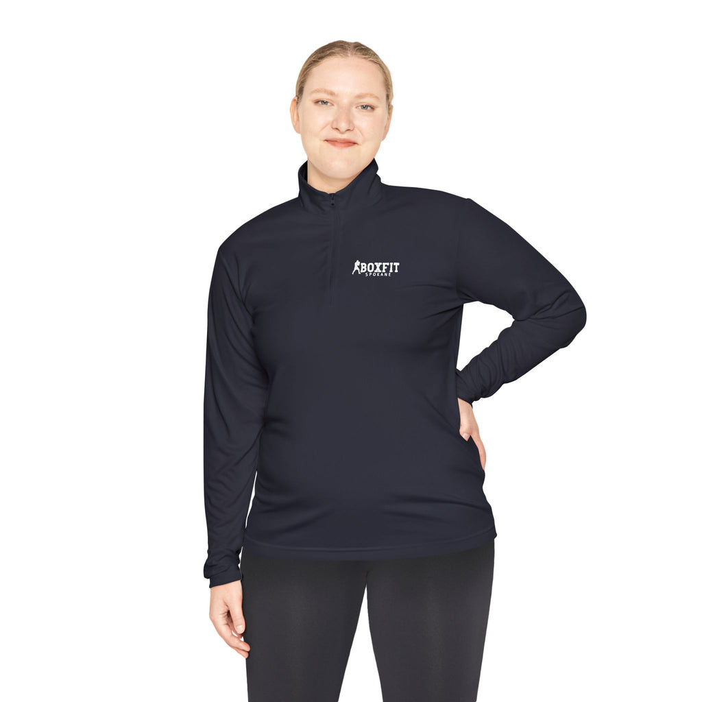 Unisex Quarter-Zip Pullover - White Lettering